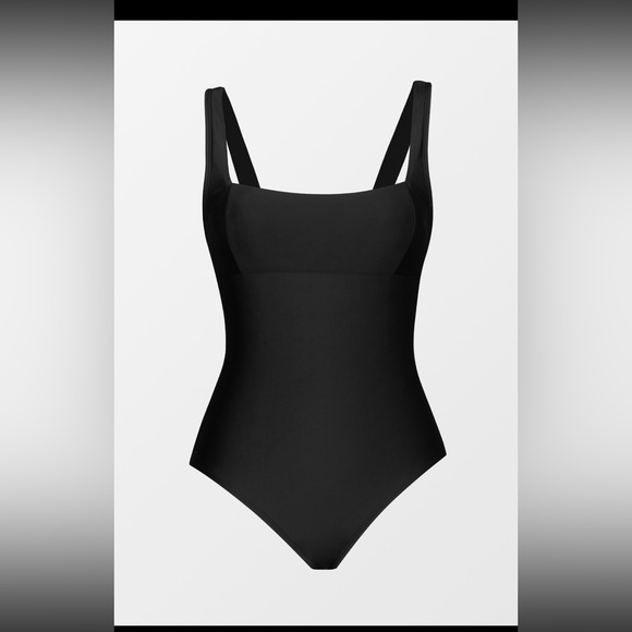 Cupshe square neck black one piece swimsuit - Picture 1 of 4